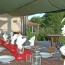 With the table in shade you can dine in the midday sun