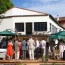 A champagne reception on the barbecue deck - we have since added shade along the whole length of the table that seats over 20 people.