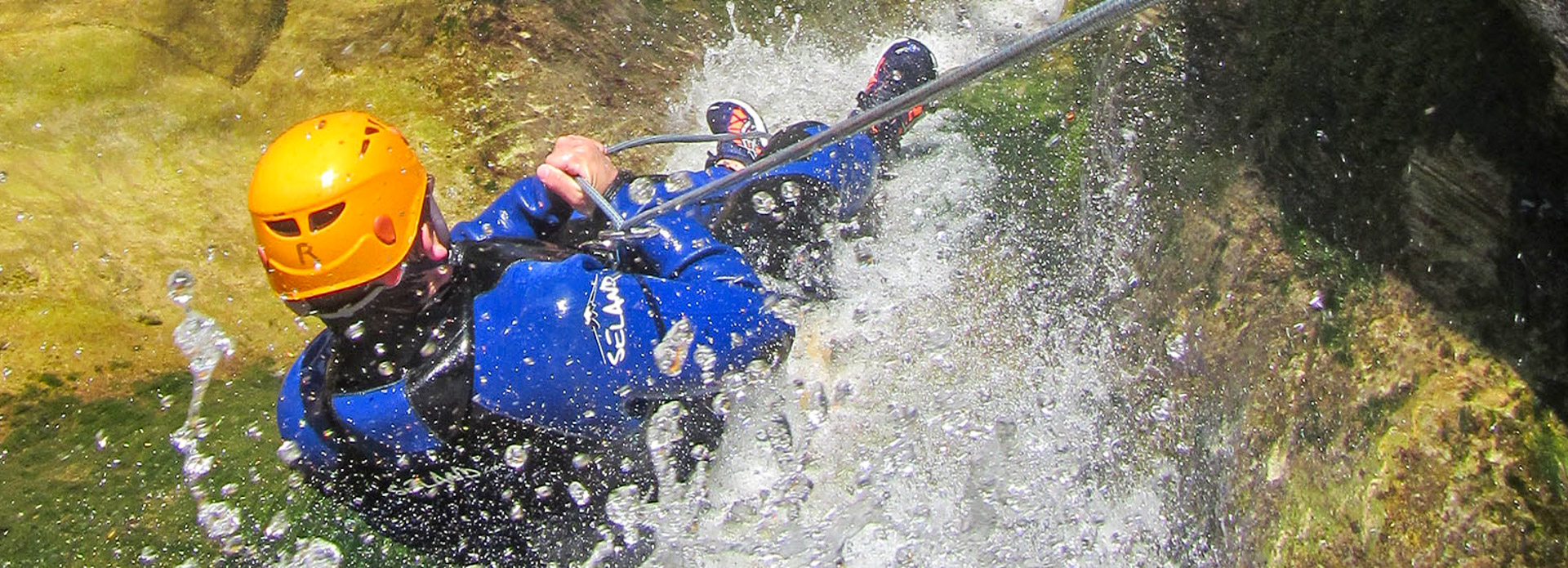 Canyoning down the Gorge de Loup in the care of Canyoning 06 based in nearby Tourrettes sur Loup.